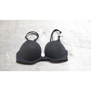 Victoria's Secret 32A Black Bombshell Add 2 Cups Smooth Push Up Bra NWT